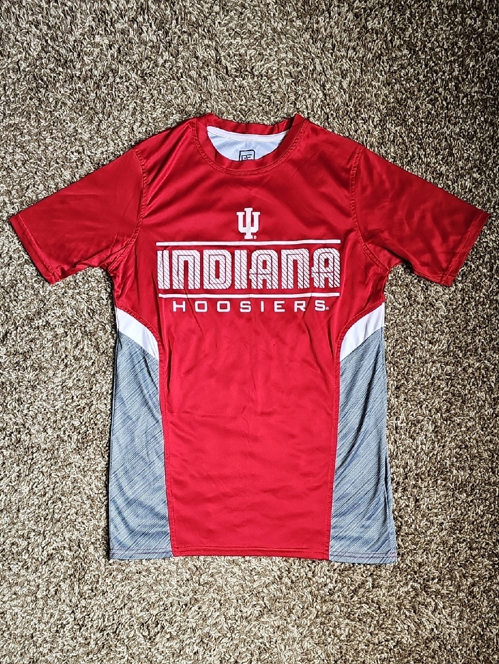 Indiana University Hoosiers Mens Red Athletic Short Sleeve Shirt Size Small